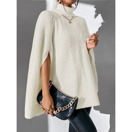 Plus Size - HERTALK Women'S Oversized Winter Sweater Coat - Elegant Cape-like Sweater with Open Front, Long Sleeve Non-Stretch Sweater for Plus Size Women, Formal & Everyday Chic Cold Weather Outerwear