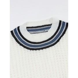 Spring/Summer Unisex Minimalist College Style Letter and Number Casual Pullover Short-Sleeve Sweater Top