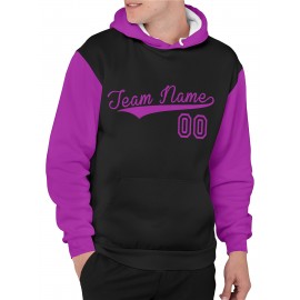 Custom Men'S Hoodies Featuring Personalized Names And Numbers - Available in Multiple Colors, Suitable for Baseball, Hiking, And Everyday Casual Wear - with a Hood, Front Pocket, Made of, Perfect for Outdoor Activities, Plus Size