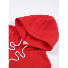 Men's Large Hooded Sweatshirt - Personalized Logo/Text/Design Printing on Left Chest & Back, Bulk Orders for Team Uniforms, School Jackets, Couples Matching - Relaxed Fit Logo Printing Service (Logo/Text/Graphic), PLUS SIZE