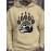 Plus-Size Men'S 3D Digital Print Bear Paw & Forest Graphic Hooded Sweatshirt - with Wildlife Design, Casual Long Sleeve Pullover, Regular Fit for Outdoor & Casual Attire, Nature-Inspired Men'S Fashion, Plus Size